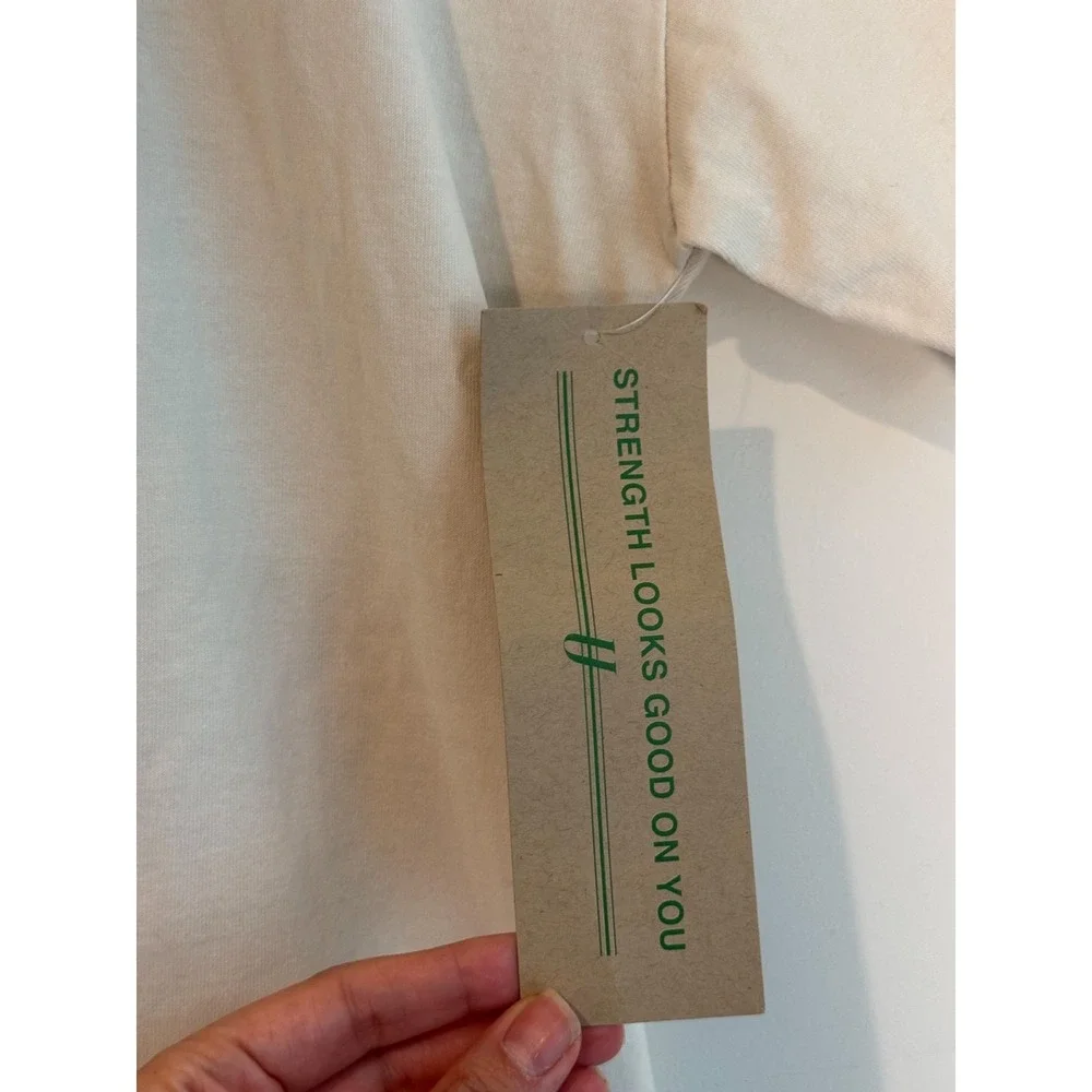 Graphic Text Back Women’s Tee - White - Picture 7 of 8